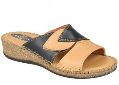 Παντόφλες γυναικείες | Δερμάτινες | Υφαντίδης | 111202 | Μπεζ - Υφαντίδης - 